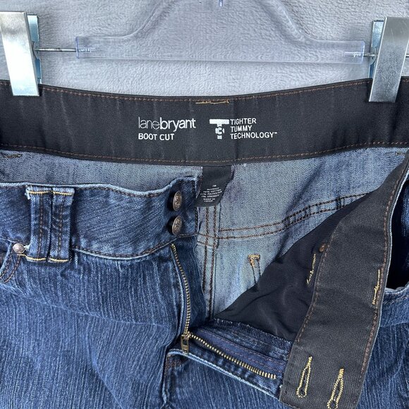 Lane Bryant Bootcut Jeans Womens Size 16 Tighter Tummy Technology High Rise Blue - Picture 6 of 13